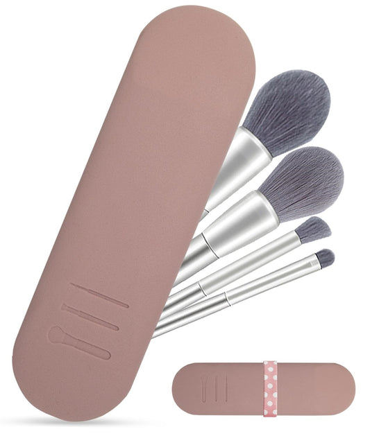 Silicone makeup brush storage bag Dust-proof portable home travel essential storage bag silicone makeup set